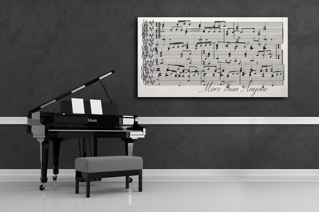 Sheet Music On Canvas - A Custom Made Canvas With Your Song